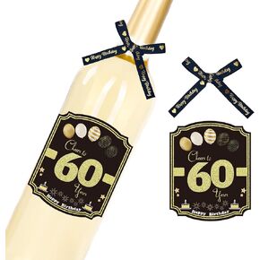 Sumerk 6 Pcs 50th Birthday Stickers with Bows - Waterproof Aesthetic Stickers for Cards & Bottles - Happy 50th Birthday in Saudi Arabia
