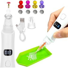 Electric Diamond Painting Pen - Diamond Art Paint Pen with Vacuum Pump for Adults & Easy Diamond Art Creation, 2 Replacement Heads Included, Ideal for DIY Diamond Painting Enthusiasts