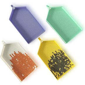 4 Pcs Diamond Painting Tray with Stoppers, Macaron Color Diamond Art Painting Bead Sorting Trays, Diamond Art Trays for Adults, Diamond Art Accessories and Tools