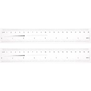 HARFINGTON 2pcs Film Flexible Ruler 4 Inch 0.5mm Scale PET Plastic Folding Straight Ruler Calibration Soft Ruler Measuring Tool for Factory, Transparent