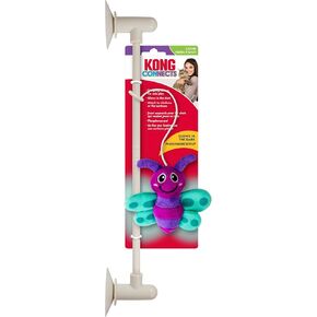 KONG Connects Glow Firefly Cat Toy – Interactive Window-Mounted Toy with Suction Cups, Glowing Wings, Crackling Sounds & Catnip for Batting & Hunting Play
