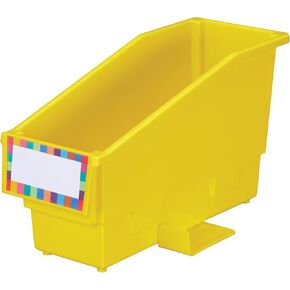 Really Good Stuff Non-Tip Book and Binder Holders with Stabilizer Wings, 5.5? by 13.5? by 7.75? - Single, Yellow, Classroom Organization and Storage Solution