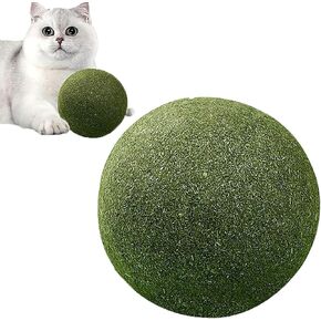 Giant Catnip Ball, Edible Kitten Chew Lick Toy, Giant Pet Bite Molar Pet Cat Toy, Cat Mint Roller Ball for Play, Biting & Stress Relief (1pcs)