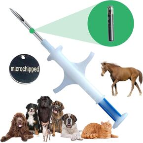 Animal ID Microchip 2.12X12 MM Size for Horse Dogs Cats Zoo Management PreLoad with Sharp Needle