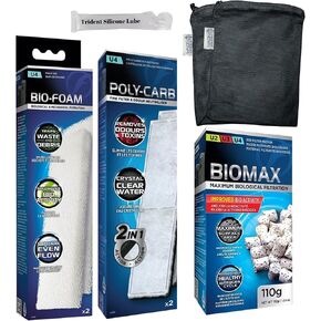 U4 U4 Filter Media Media Media Kit Media ، بما في ذلك أكياس Trident Mesh (وسادة u4 تحت الماء Bio-Foam ، U4 Biomax ، خرطوشة بولي بولي كربوهيدرات) U4)