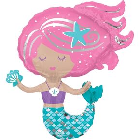 Anagram 30" Shimmering Mermaid Mylar Foil Balloon Birthday Party Decoration