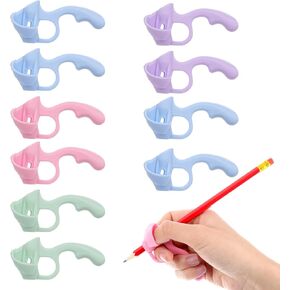 10 Pcs Pencil Gripper Kids Handwriting learning to Write Pencil Grippers Holder Posture Correction Writing Aid Grips Tool for Preschooler Children's Training Pen Special Education Classroom