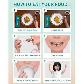 Brushing Teeth Routine Chart for Kids, 12x16 Inches Hygiene Chart, Daily Routine Chore Chart for Kids, Good Dental Hygiene Visual Schedule, Mental Health Postser, Visual Cards for Kids with Autism (African American Boy)
