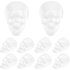 ABOOFAN Mini Skulls - 25pcs White Foam Skull Shapes for Floral Arranging & DIY Craft Projects