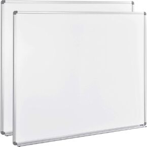 Global Industrial Magnetic Whiteboard - 60 x 48 - Steel Surface - Aluminum Frame