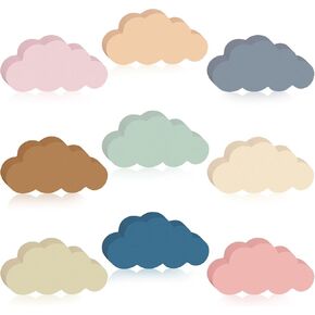 Yaomiao 360 Pcs Boho Cloud Cutouts Paper for Bulletin Board 3.5 Inch Boho Colors Cloud Shaped Die Cuts Paper for Back to School DIY Craft Projects Class Classroom Decor