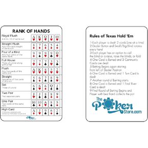 Rank of Poker Hands 10 Single Cards