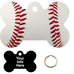 Military Dog Tags - Real Baseball - PET TAG - Bone Shape Millitary Dog Tags