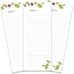 Current Initial Personalized Lined Notepad Set – Set of 3, 50-Sheet Pads, 3¼ x 8 Inches, Great for Graduations and Personalized Gifts, Printed in the USA