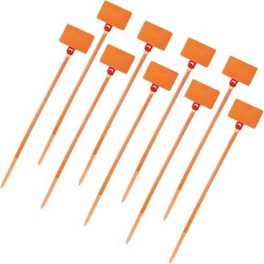 uxcell 100 Pcs Cable Label Marker Tags, Nylon Cable Zip Tie Tags 8.7 Inch Writable Self-Locking Wire Labels Zip Ties for Organization Marking, Green