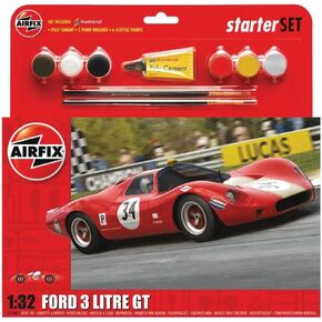 Airfix 1:32nd Scale Ford 3 Litre GT Plastic Model Large Starter Gift Set