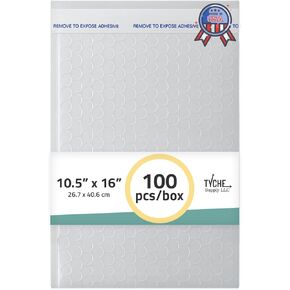 TYCHE Poly Bubble Mailers. Self-Sealing Padded Mailing Envelopes. Bubble Wrap Pouches. Waterproof Shipping Bags. Durable Poly Bags for Shipping (White) (4" x 8", 500, Count)