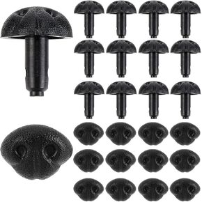 GORGECRAFT 50Pcs Plastic Dog Nose 15mm Black Safety Doll Noses Craft Sew Teddy Bear Animal Crochet Noses Doll Making Supplies for Stuffed Plush Animals Puppet DIY Making Amigurumi
