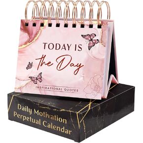 Motivational Gifts For Women, Coworkers - Inspirational Gifts for Coworkers, Leaders - Office Desk Accessories for Women, Office Gifts - Birthday Gifts, Daily Affirmations For women Flip Calendar