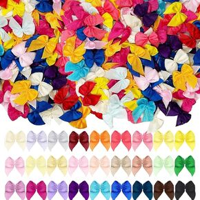 200Pcs Independence Day Bows, 4th of July Mini Bows for DIY Craft Decoration Red/White/Blue/Dark Blue