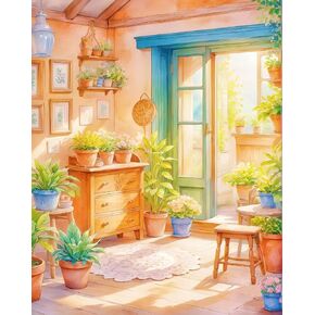 Artmaple Paint by Number for Adults Beginner Students Canvas ONLY,Ideal Gift Choice for Festival, DIY Acrylic Painting Kit for Room Decor (8x8 inch Golden Retriever)