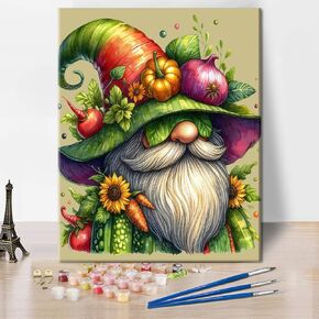 TUMOVO Colorful Paint by Numbers Kit for Adults Butterfly in Flower Meadow Paint by Number with Brushes and Pigment, Art Crafts DIY Oil Painting for Home Wall Decoration, 16x20 Inch