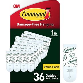 Command All Weather Small Foam Replacement Strips, 36 Strips