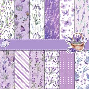 Scrapbook Paper Floral Patterned Paper for Scrapbooking, 24 Sheets Double Sided Spring Flower Decorative Craft Papers for DIY Card Making Photo Album Journal Decor (Pink, 11.8 x 11.8 Inch)