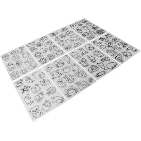 KooingTech Shrinky Sheets, Shrink Plastic Sheets, 8 PCS Shrink Art Kit Colorable, Cute Animal Shrink Paper Sheets Different Patterns for Making Keychain, Decorations Creative Craft (Animal)