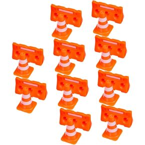 Cabilock 20Pcs Miniature Traffic Cones Roadblocks Safe Educational Play for Boys Enhancing Hand Eye Coordination Spatial Awareness for Home School Activities