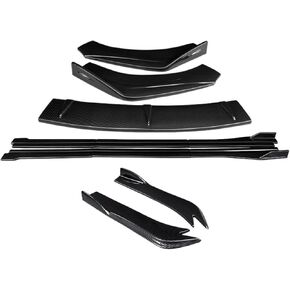 Spoiler Separator, Car Front Bumper Splitters Lip Body Kit Spoiler Side Skirts Extensions Rear Wrap Angle Shark Fins ABS Compatible with Kia K5 Kaiku 2020 2021(Gloss Black)