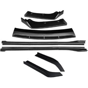Spoiler Separator, Car Front Bumper Splitters Lip Body Kit Spoiler Side Skirts Extensions Rear Wrap Angle Shark Fins ABS Compatible with Lexus GS 2016-2020(Gloss Black)