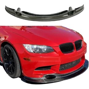 Spoiler Separator, GT4 Style Front Shovel Carbon Fiber Car Front Bumper Lip Spoiler Compatible with BMW 3 Serise E92 M3 2005-2012 Frp Unpainted(Carbon Fiber)