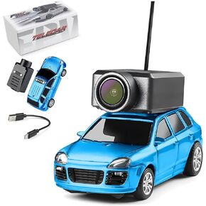 HI-REEKE FPV RC Car, 1/64 Mini Remote Control Drift Car with HD Camera for Adult-Blue