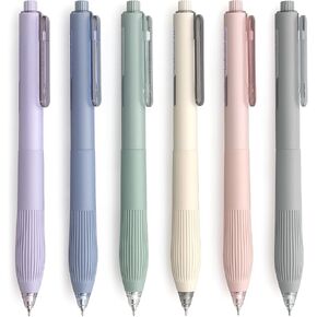 Bribobo Gel Pens Black Ink 0.5mm Fine Point Pens Silent Smooth Writing Work Pen (6-Count)