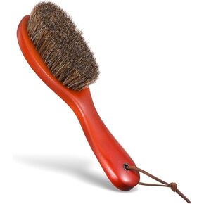 Pure Horse Bristle Brush Garment Care Lint Remover Clothes Brush with Wood Handle Laundry Stain Brushes for Pet Hair Debris from Jackets Hats Hoods Couch Suits Cashmere Velvet Suede Shoe