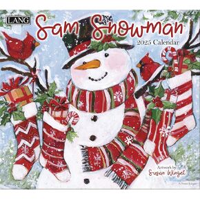 Lang Companies, Sam Snowman 2026 Wall Calendar by Susan Winget, 13.4'' X 12'', 12-Month Calendar with Stapled Binding