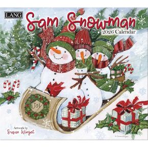 Lang Companies, Sam Snowman 2026 Wall Calendar by Susan Winget, 13.4'' X 12'', 12-Month Calendar with Stapled Binding in Kuwait