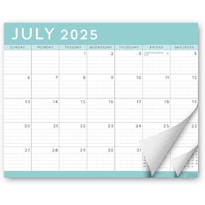 S&O Teal Magnetic Fridge Calendar from July 2025-Dec 2026 - Tear-Off Refrigerator Calendar to Track Events & Appointments - 18 Month Magnetic Planner for Fridge for Easy Planning-8"x10" in.