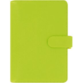 Filofax Saffiano Organizer, Personal Size, Pear - Cross-Grain, Leather-Look, Six Rings, Week-to-View Calendar Diary, Multilingual, 2025 (C022531-25)