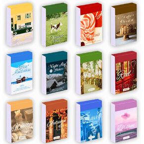 JUNKJWBZ 600 Sheets Vintage Scrapbooking Supplies Kit - 12 Sets Junk Journal Ephemera & Washi Stickers for Travel Scrapbooks, Bullet Journals & Card Making | Nature/Travel Theme Collection (Natural)