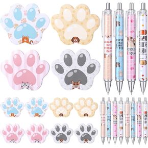 24 Pcs Vet Tech Appreciation Gifts Veterinary Receptionist Week Dog Cat Pen Notepad Sticky to Do Notes Dog Funny Cute Note Pads for Vet Technologists Birthday Graduation Gifts(Vet Tech)