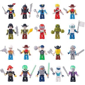 40 Pack Random Minifigures - Assorted Building Blocks People Figures - Bulk Blind Bag Toys Bundle for Kids Adults
