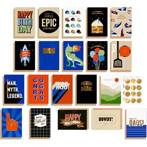 American Greetings 20-Count All Occasions Card Bundle with Envelopes- Birthday, Congrats, Baby, Anniversary, Wedding, Get Well, Support, Friendship, Thank You, and Sympathy