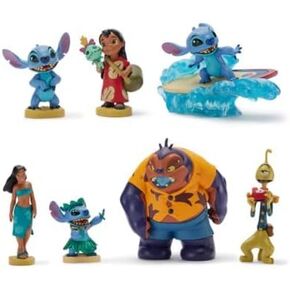 DISNEY STORE Official Frozen Figure Set – 8 Fully Sculpted Disney Figures Including Anna, Elsa, Olaf, Kristoff & More in Double-Tiered Box with Scenic Backgrounds
