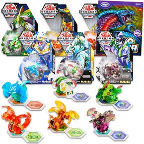 Bakugan Balls Toys 6 Pack for Battle Arena - Bundle with 6 Battle Brawlers Balls Action Figures Plus Temporary Tattoos | Bakugan Party Supplies for Boys