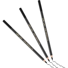 Dunzoom 3 Pack Black Underglaze Pencils for Ceramics Pottery Bisque, Underglaze Pencils Glaze Tools for Pottery Decorations Artists Ceramic Art Creation Fine Detailing Sketching and Shading