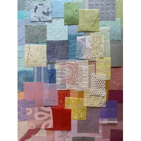Kozo Studio - Mulberry Paper Scrap Pack Spring Pastel Edition (100 Unique Pieces) | Premium Decorative Paper for Scrapbooking, Card Making, Collage, Mixed Media Crafts, and DIY Projects