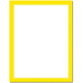 Basic Border Letterhead Laser & Inkjet Printer Paper - Brights (Black, 100 Pack)