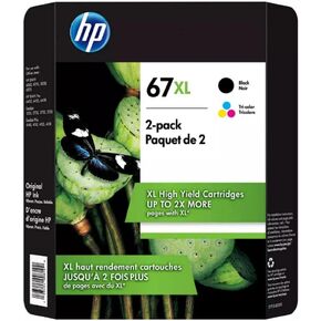 Original 67Xl Inkjet Cartridge - Black & Tri-Color Combo Pack, High Yield Kit
